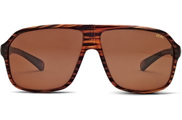 Image of Zeal Optics Sawyer Mens Sunglasses, Matte Wood Grain Frame and Polarized Copper Lens 10418