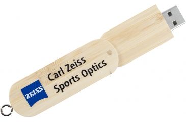 Image of Zeiss Gear 2 Gb Bamboo USB Stick Open, With Out Lanyard