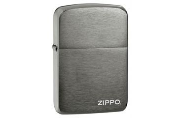 Image of Zippo 1941 Replica Classic Lighter w/ Zippo Logo, Black Ice 24485