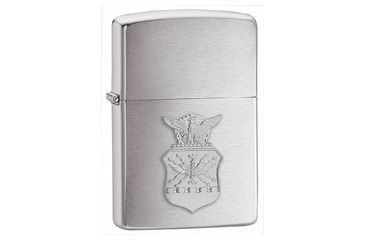 Image of Zippo Air Force Crest Classic Style Lighter, Brushed Chrome 280AFC