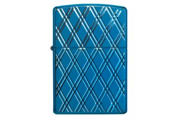 Image of Zippo Armor High Polish Diamonds Lighter w/ Click, Blue, One Size, 29964