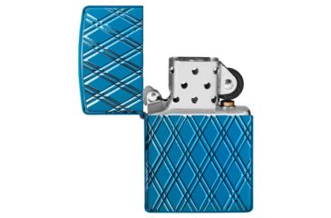 Image of Zippo Armor High Polish Diamonds Lighter w/ Click, Blue, One Size, 29964