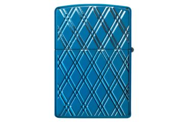 Image of Zippo Armor High Polish Diamonds Lighter w/ Click, Blue, One Size, 29964