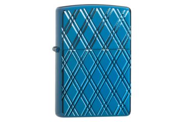 Image of Zippo Armor High Polish Diamonds Lighter w/ Click, Blue, One Size, 29964