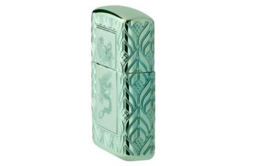 Image of Zippo Armor High Polish Elegant Dragon Lighter w/ Click, Green, One Size, 49054