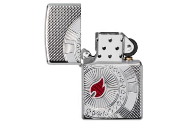 Image of Zippo Armor Poker Chip Design Lighter w/ Click, Silver, One Size, 49058