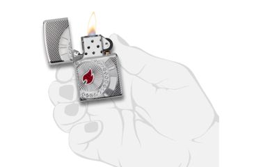 Image of Zippo Armor Poker Chip Design Lighter w/ Click, Silver, One Size, 49058