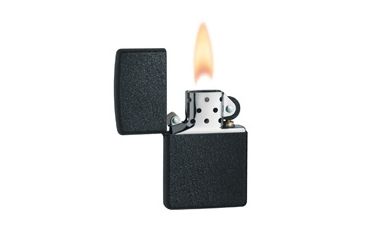 Image of Zippo Black Crackle Classic Style Lighter w/out Zippo Logo 236