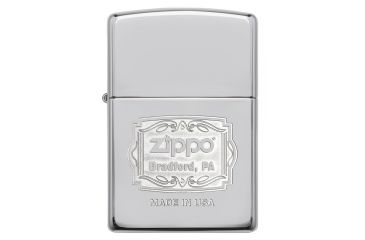 Image of Zippo Bradford, PA High Polish Chrome Pocket Lighter, 29521