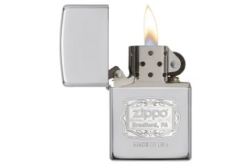 Image of Zippo Bradford, PA High Polish Chrome Pocket Lighter, 29521