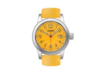 Image of Zippo Casual Classic Style Watch, Yellow Dial &amp; Yellow Leather Strap 45005