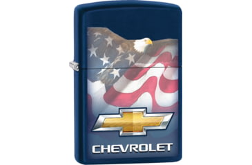 Image of Zippo Chevrolet Lighter, Blue Matte, 1.44 x 2.25, 239-068075