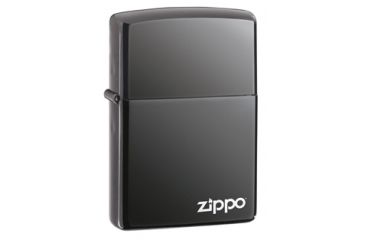 Image of Zippo Classic Style Lighter w/ Zippo Logo, Black Ice 150ZL