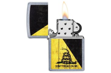 Image of Zippo Dont Tread on Me Street Chrome Pocket Lighter 29842