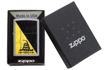 Image of Zippo Dont Tread on Me Street Chrome Pocket Lighter 29842