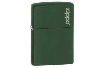 Image of Zippo Classic Style Lighter w/ Zippo Logo, Green Matte 221ZL