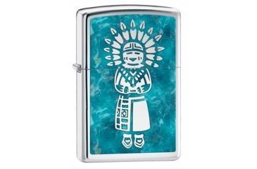Image of Zippo Indian Classic Style Lighter, High Polish Chrome 28049