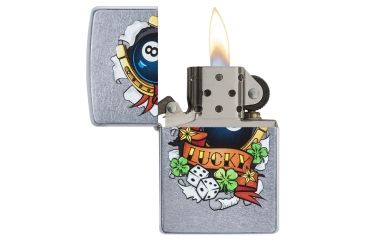 Image of Zippo Lucky Tattoo Pocket Lighter, 29604