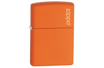 Image of Zippo Classic Style Lighter w/ Zippo Logo, Orange Matte 231ZL