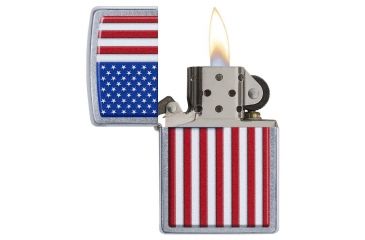 Image of Zippo Patriotic Street Chrome Pocket Lighter 29722