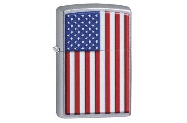 Image of Zippo Patriotic Street Chrome Pocket Lighter 29722