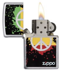 Image of Zippo Peace Sign Pocket lighter, 29606