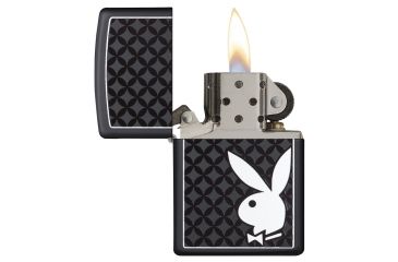 Image of Zippo Playboy Black and White Rabbit Pocket Lighter, 29578