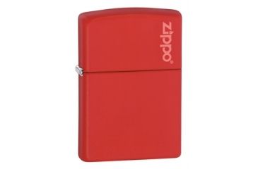 Image of Zippo Classic Style Lighter w/ Zippo Logo, Red Matte 233ZL