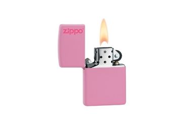Image of Zippo Classic Style Lighter w/ Zippo Logo, Pink Matte 238ZL