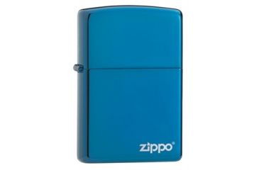 Image of Zippo Classic Style Lighter w/ Zippo Logo, Sapphire 20446ZL