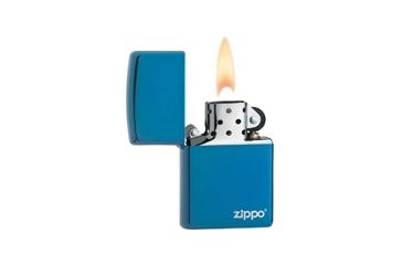 Image of Zippo Classic Style Lighter w/ Zippo Logo, Sapphire 20446ZL