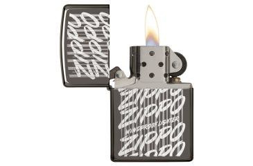 Image of Zippo Script Black Ice Pocket Lighter, 29631