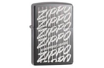 Image of Zippo Script Black Ice Pocket Lighter, 29631