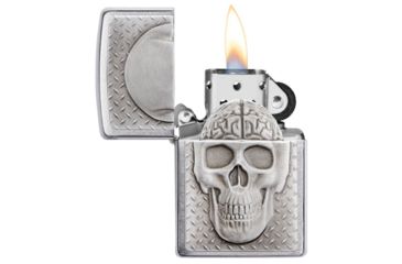 Image of Zippo Skull with Brain Surprise Pocket Lighter 29818
