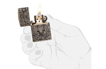 Image of Zippo St. Benedict Design Pocket Lighter w/ Box 29719