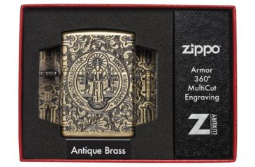Image of Zippo St. Benedict Design Pocket Lighter w/ Box 29719