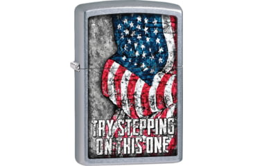 Image of Zippo US Flag Lighter, 1.44 x 2.25, 207-077473