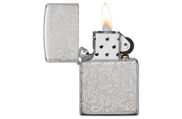 Image of Zippo Venetian 45th AnniversaryLighter w/ Click, Silver, One Size, 49053