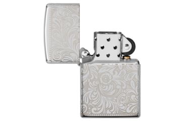 Image of Zippo Venetian 45th AnniversaryLighter w/ Click, Silver, One Size, 49053