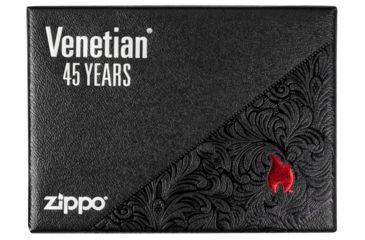 Image of Zippo Venetian 45th AnniversaryLighter w/ Click, Silver, One Size, 49053