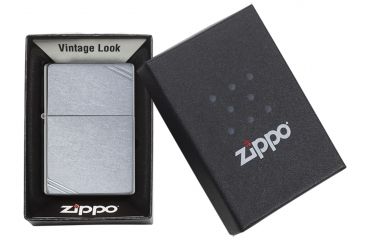 Image of Zippo Vintage Street Chrome, Silver w/Slashes, ZI267