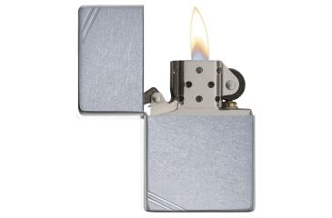 Image of Zippo Vintage Street Chrome, Silver w/Slashes, ZI267