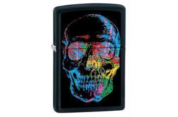 Image of Zippo Skull Classic Style Lighter, Black Matte 28042
