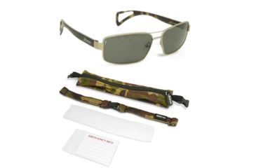 Image of Zoinx Wrap Polarized Sunglasses - Mens, Bronze Aviator, Green Lens 4010451
