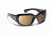 7 Eye AirDam Leveche Sunglasses,SharpView Polarized Copper Lens,Glossy Black Frame,S-L 440554
