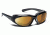 7 Eye Bora Sunglasses, Glossy Black Frame, Sharp View Copper 140642