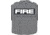 Ace Link Armor Fire Patch, White On Black, B-TG-ID-FI-WH-BLK