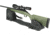 Allen Eliminator Front/Rear Range Bag Combo w/Connected Style Front and Rear, Gray, Polyester, 18415