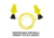 Allen ULTRX Tethered Silicone Ear Plugs, 3-Pairs, Yellow, 4118