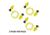 Allen ULTRX Tethered Silicone Ear Plugs, 3-Pairs, Yellow, 4118